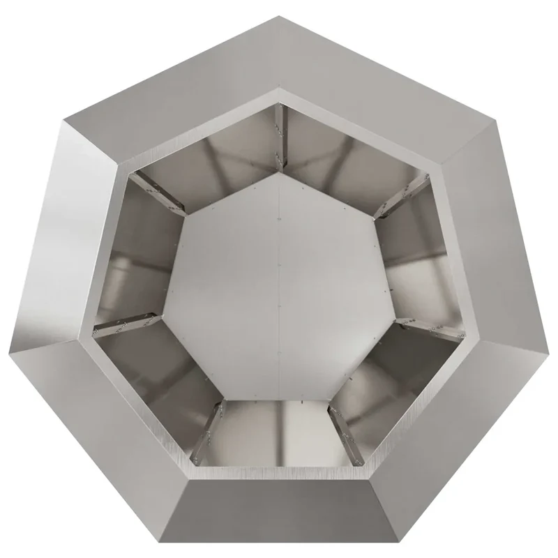 Jardinier rectangulaire extérieur design moderne 100 x 100 x 80 cm en acier inoxydable argent 02_0053098