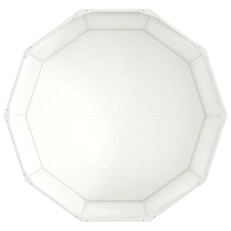 Jardinière ronde extérieure durable 120 x 120 x 50 cm design moderne pour jardin balcon en acier blanc 02_0052986
