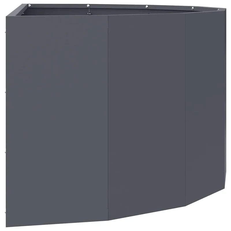Jardinière demi-ronde moderne pour extérieur 90 x 45 x 35 cm design chic en acier anthracite 02_0052931