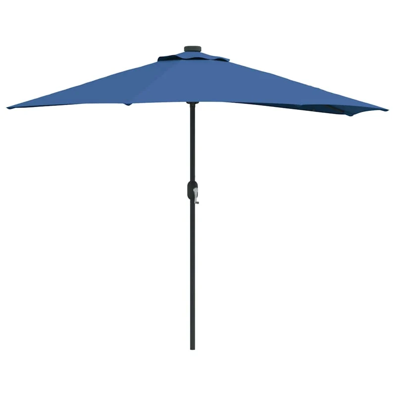 Parasol de jardin moderne pliable 294 x 150 x 224 cm avec éclairage LED déco extérieur en polyester azur 02_0058673
