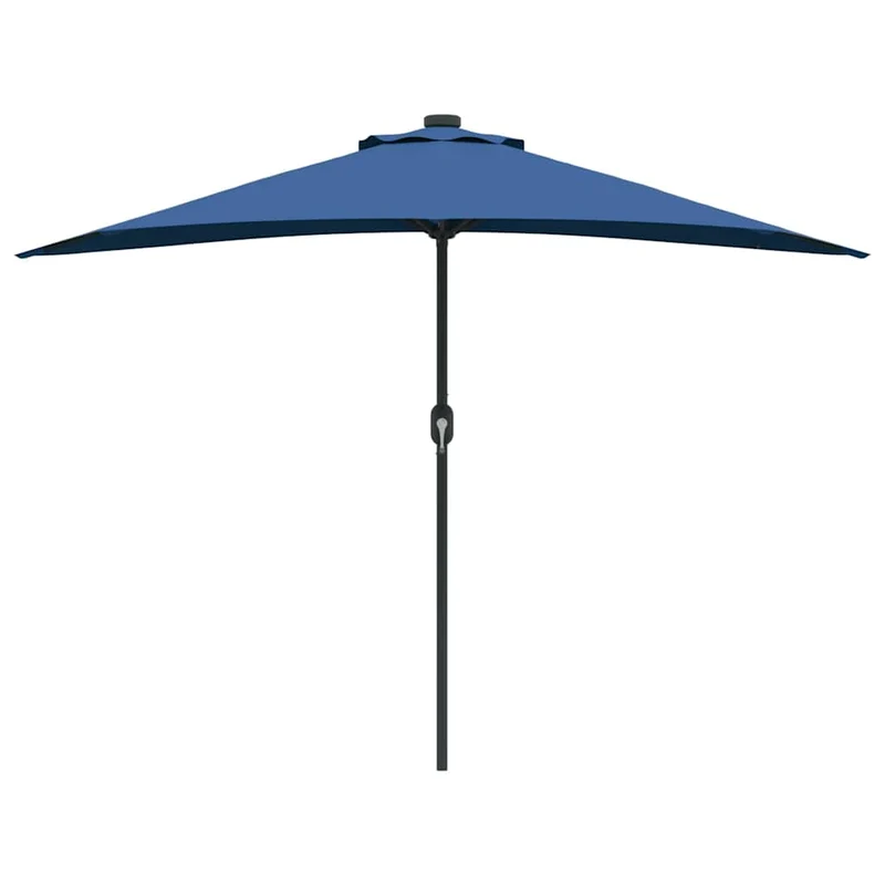 Parasol de jardin moderne pliable 294 x 150 x 224 cm avec éclairage LED déco extérieur en polyester azur 02_0058673