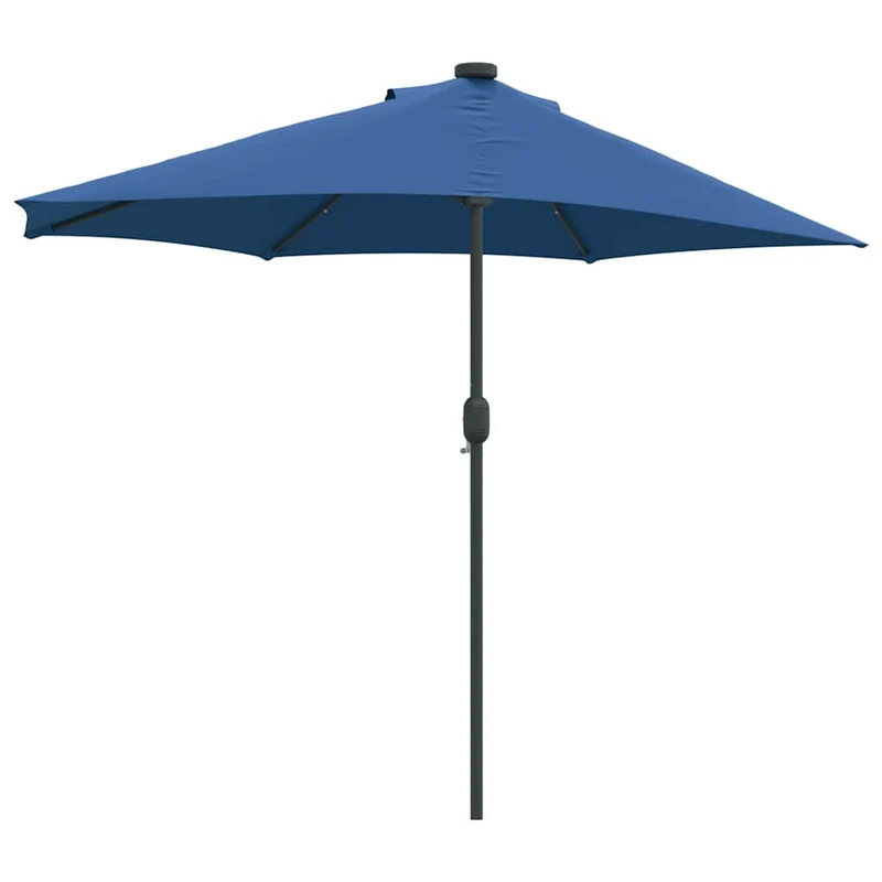 Parasol de jardin moderne pliable 294 x 150 x 224 cm avec éclairage LED déco extérieur en polyester azur 02_0058673