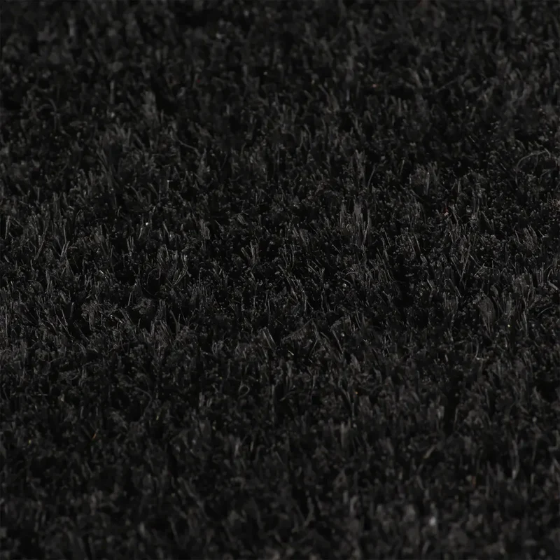 Tapis de porte touffeté intérieur extérieur 100 x 200 cm avec support antidérapant moderne en fibre de coco noir 02_0046166