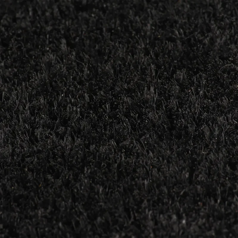 Tapis de porte noir touffeté 40 x 60 cm support antidérapant intérieur extérieur en fibre de coco noir 02_0046160