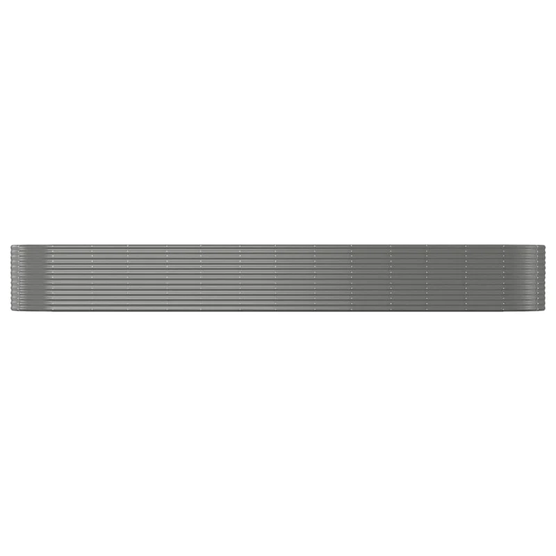Jardinière bac lit surélevé plantes fleurs terrasse jardin de jardin 554 x 100 x 68cm acier enduit de poudre gris 02_0039458