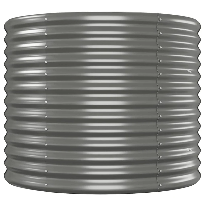 Jardinière bac lit surélevé plantes fleurs terrasse jardin de jardin 554 x 100 x 68cm acier enduit de poudre gris 02_0039458