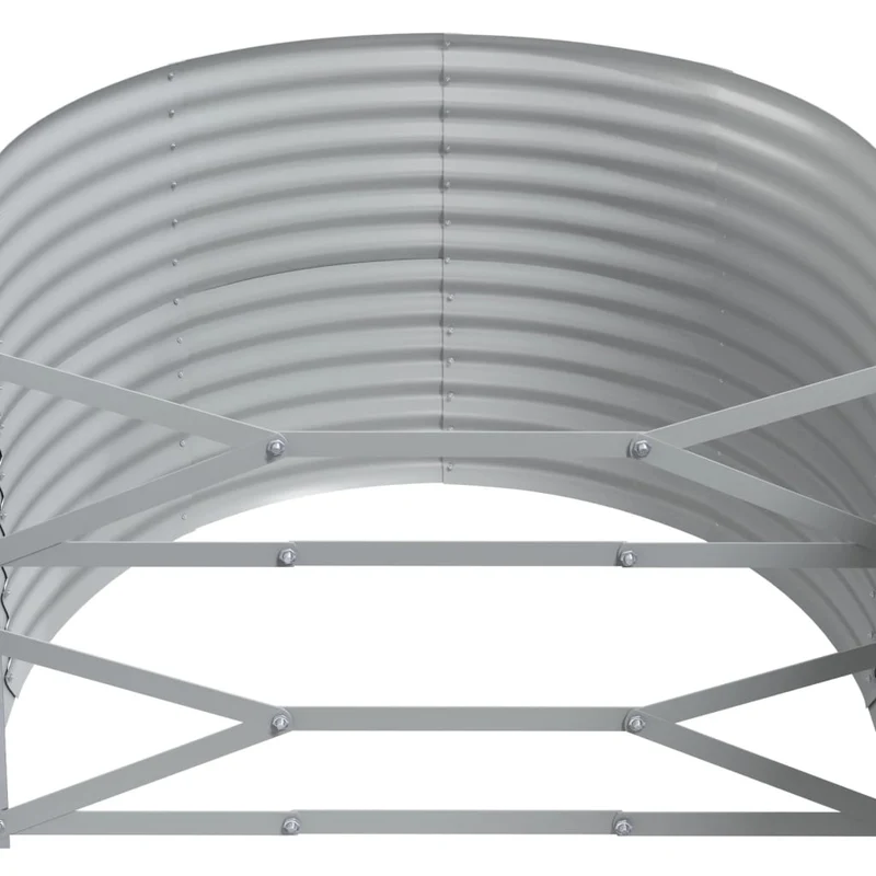 Jardinière bac lit surélevé plantes fleurs terrasse jardin de jardin 554 x 100 x 68cm acier enduit de poudre gris 02_0039458