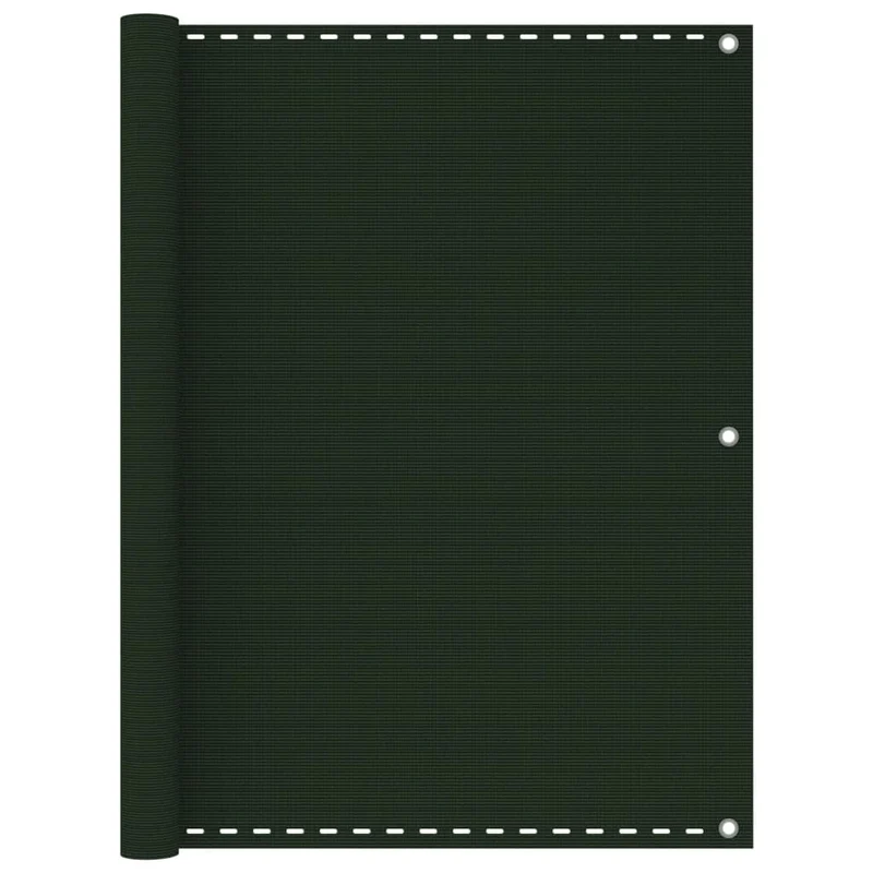 Écran de balcon brise pare vue protection confidentialité vert foncé 120 x 400 cm PEHD 02_0010432