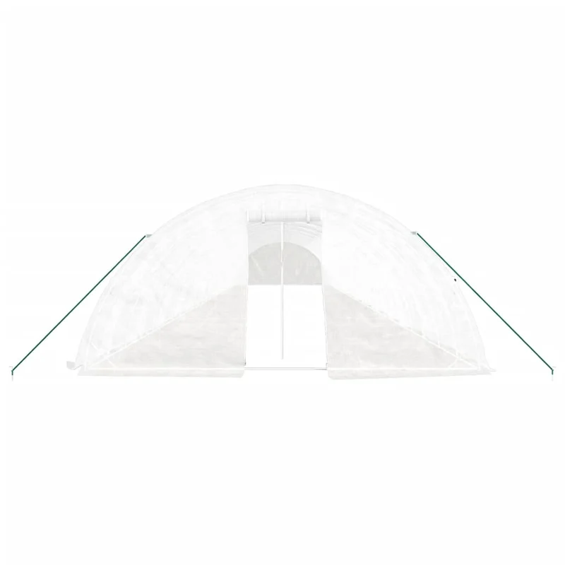 Serre tente abri plante fleur légumes avec cadre en acier 120 m² 24 x 5 x 2,3 m blanc 02_0044543