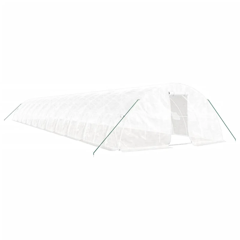 Serre tente abri plante fleur légumes avec cadre en acier 110 m² 22 x 5 x 2,3 m blanc 02_0044533