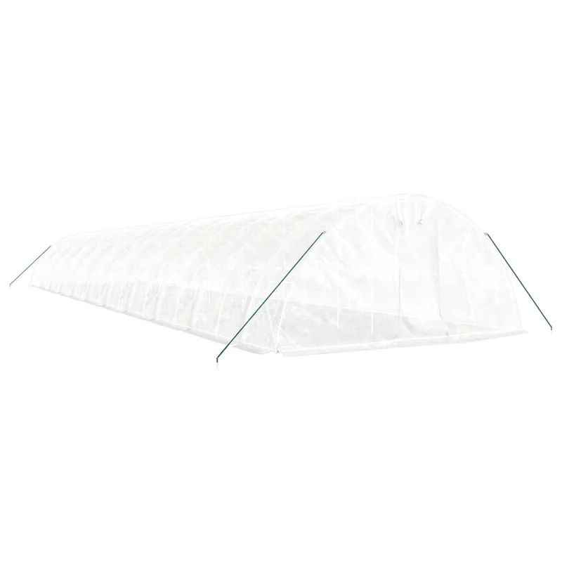 Serre tente abri plante fleur légumes avec cadre en acier 110 m² 22 x 5 x 2,3 m blanc 02_0044533