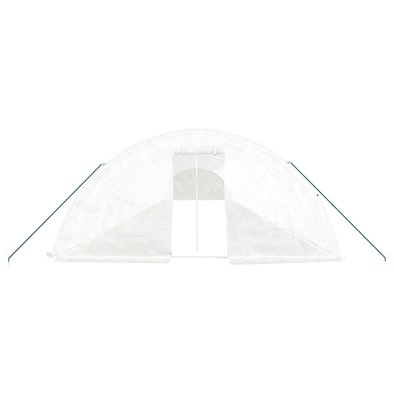 Serre tente abri plante fleur légumes avec cadre en acier 110 m² 22 x 5 x 2,3 m blanc 02_0044533