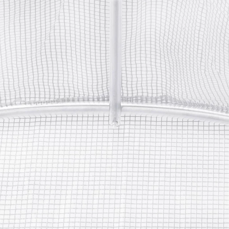 Serre tente abri plante fleur légumes avec cadre en acier 100 m² 20 x 5 x 2,3 m blanc 02_0044529