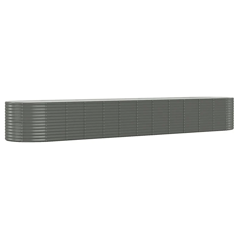 Jardinière bac lit surélevé plantes fleurs terrasse jardin de jardin acier enduit de poudre 507 x 100 x 68cm gris 02_0039662