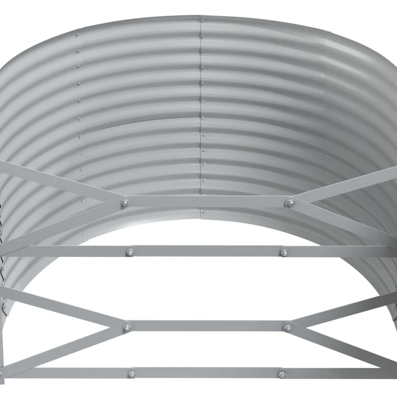 Jardinière bac lit surélevé plantes fleurs terrasse jardin de jardin acier enduit de poudre 507 x 100 x 68cm gris 02_0039662