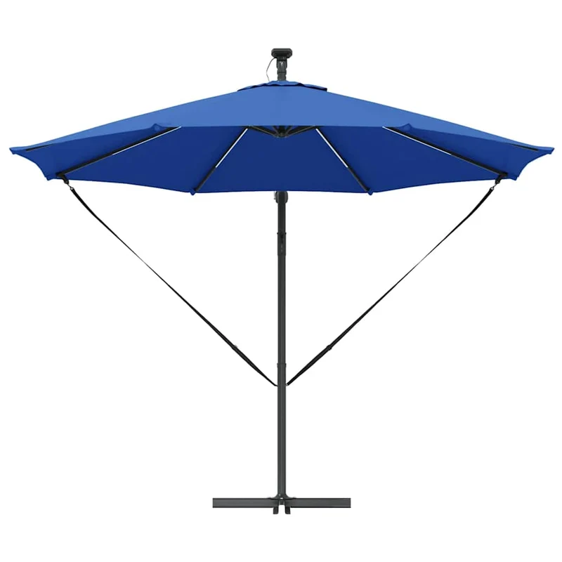 Parasol cantilever inclinable 294 x 294 x 248 cm en polyester azur 02_0058760