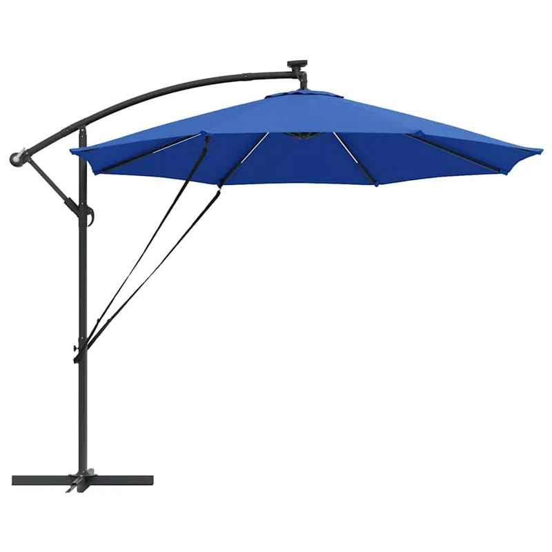 Parasol cantilever inclinable 294 x 294 x 248 cm en polyester azur 02_0058760