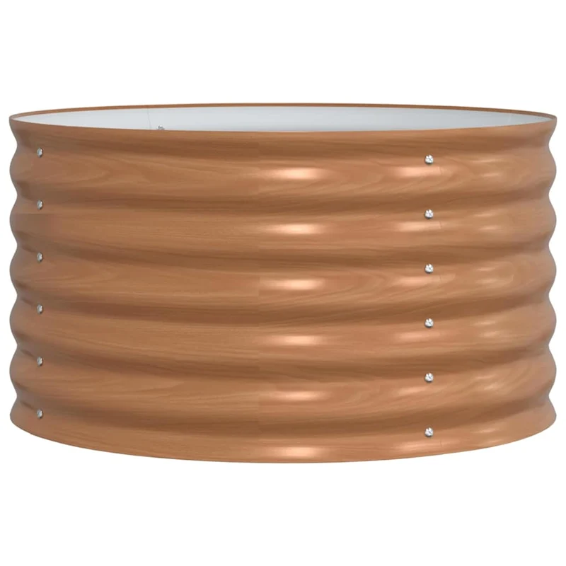 Lit de jardin surélevé minimaliste extérieur 80 x 80 x 44 cm durable en acier marron 02_0058960