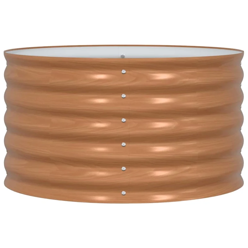 Lit de jardin surélevé minimaliste extérieur 80 x 80 x 44 cm durable en acier marron 02_0058960