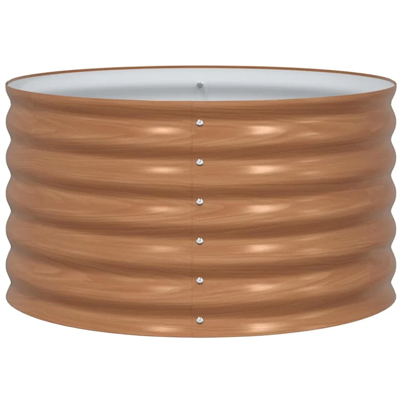 Lit de jardin surélevé minimaliste extérieur 80 x 80 x 44 cm durable en acier marron 02_0058960