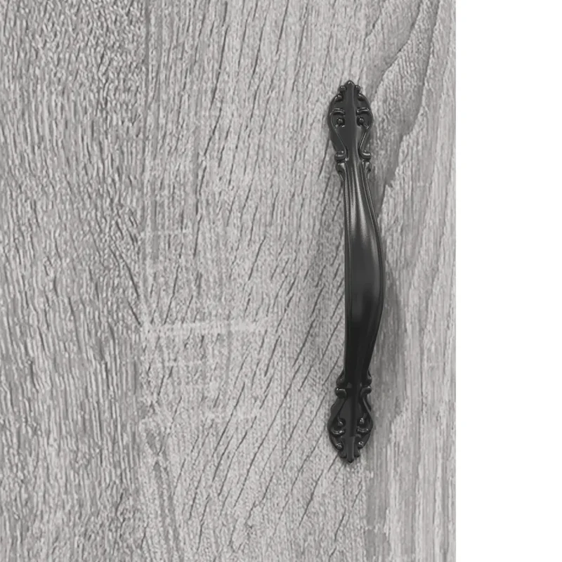 Lot de 2 armoires murales grand espace rangement polyvalent déco pratique 69,5 x 34 x 90 cm en bois sonoma gris 02_0055454