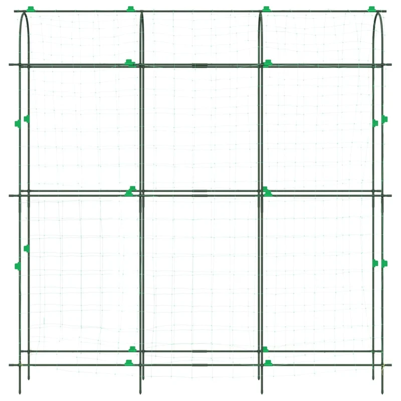 Treillis de jardin en U pour plantes grimpantes durable 181 x 31 x 182,5 cm en acier vert 02_0055609