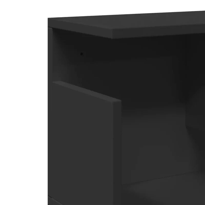 Armoire murale flottante 80 x 20 x 30 cm gain de place rangement moderne en bois d'ingénierie noir 02_0050565