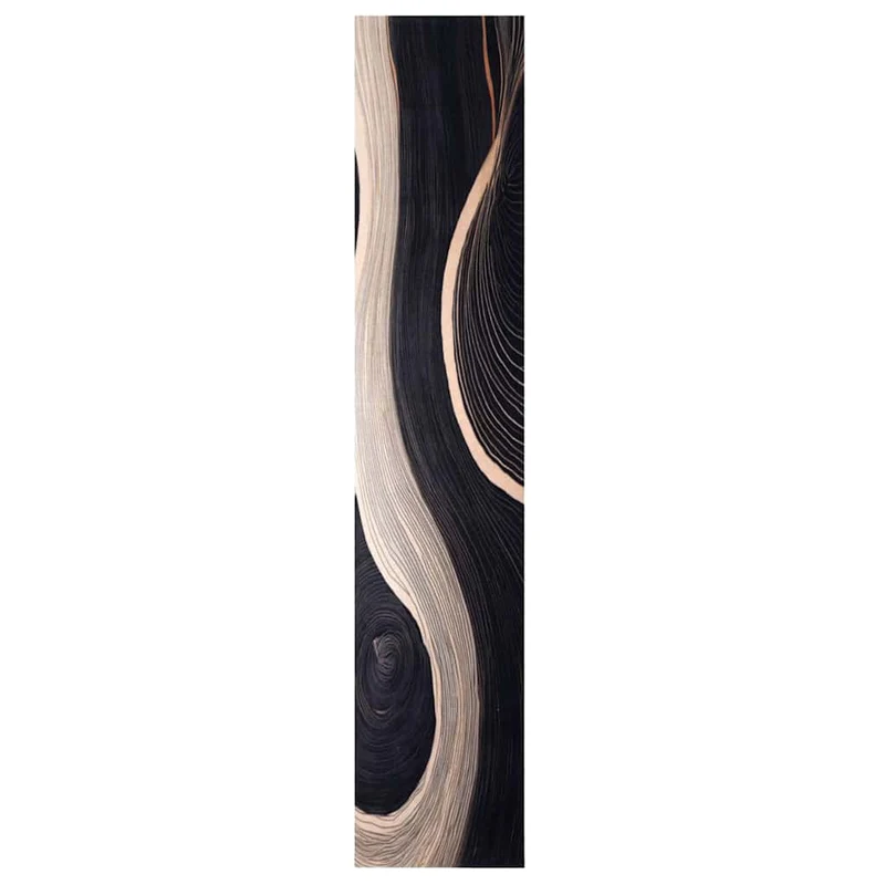 Tapis de cuisine rectangulaire antidérapant 300 x 60 cm en velours noir 02_0058980