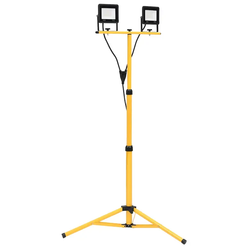 Projecteur à LED avec trépied réglable 78 x 78 x 169 cm éclairage puissant 4200 lm moderne en aluminium noir 02_0046114