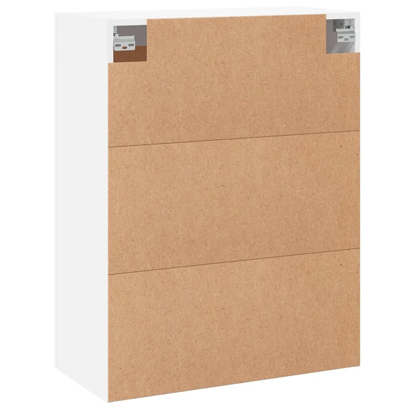 Lot de 2 armoires murales blanches design pratique espace rangement 69,5 x 34 x 90 cm en bois blanc 02_0055497
