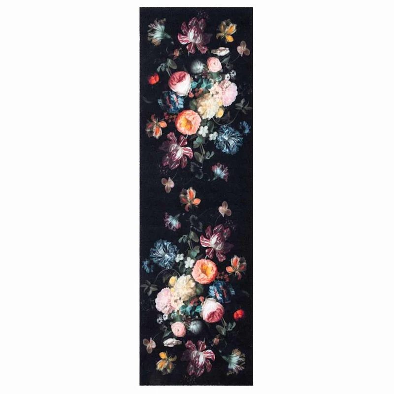 Tapis de cuisine rectangulaire antidérapant absorbant 300 x 60 cm en velours noir 02_0058986