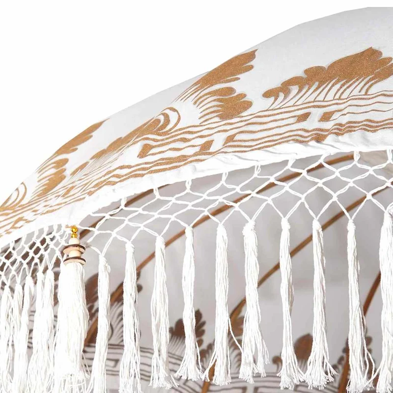 Parasol balinais avec base extérieur jardin 215 x 215 x 260 cm ambiance cosy en coton crème 02_0055943