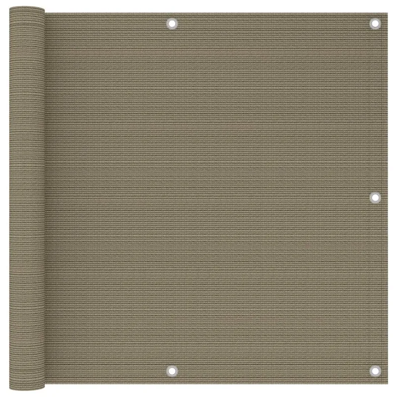 Écran de balcon brise pare vue protection confidentialité taupe 90 x 300 cm PEHD 02_0010389