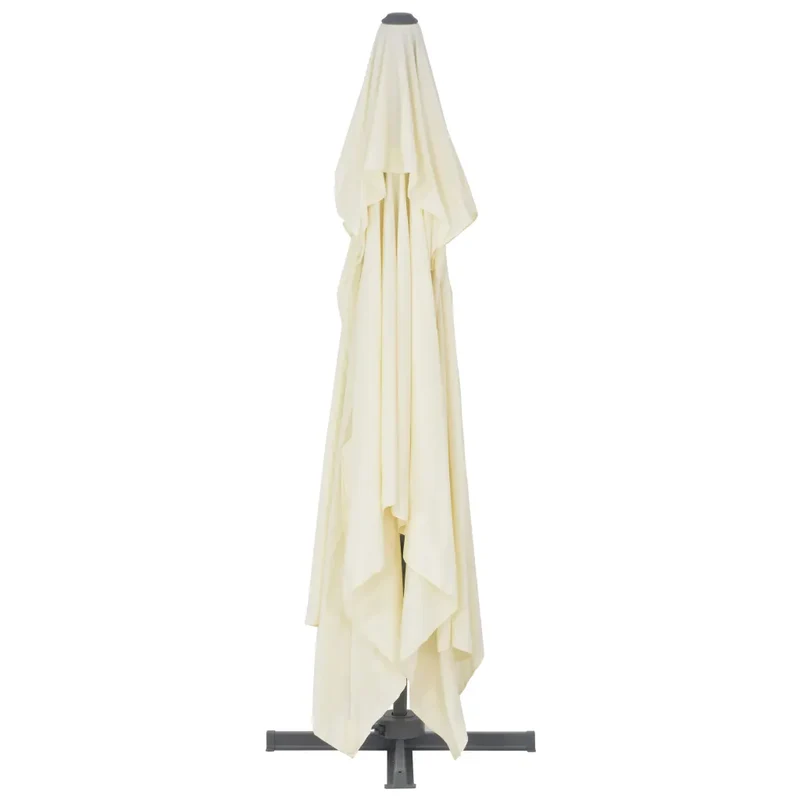 Parasol de jardin inclinable 4 x 3 x 2,68 m fonctionnel et robuste design contemporain en aluminium sable 02_0046364