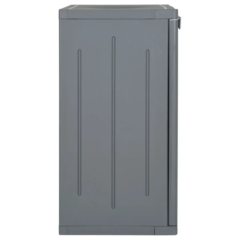 Armoire de rangement de jardin 65 x 45 x 88 cm avec 2 étagères design élégante en PP gris 02_0047403