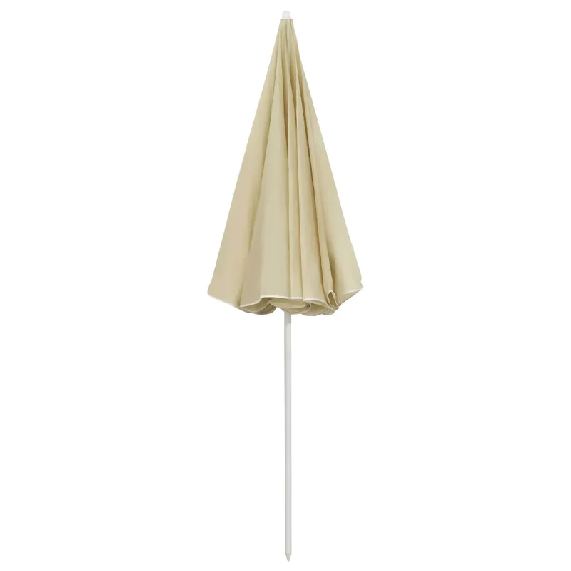 Parasol de plage inclinable anti-UV 240 x 240 cm style Hawaï en polyester blanc 02_0046510