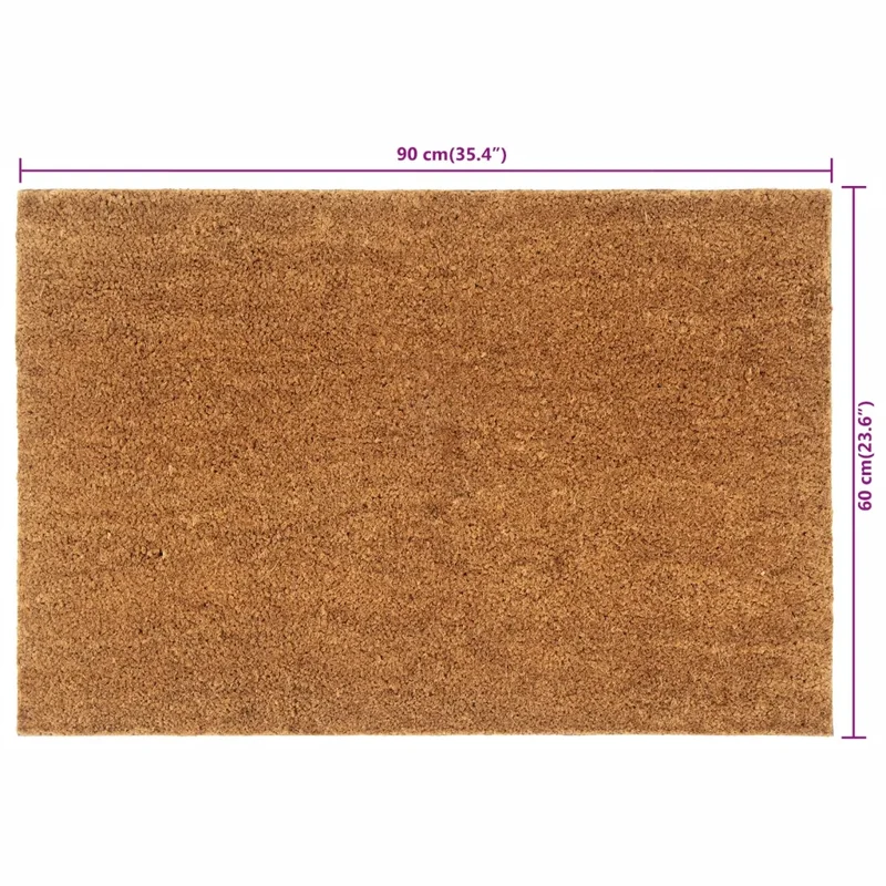 Tapis de porte naturel antidérapant intérieur extérieur 60 x 90 cm en fibre de coco naturel 02_0046177