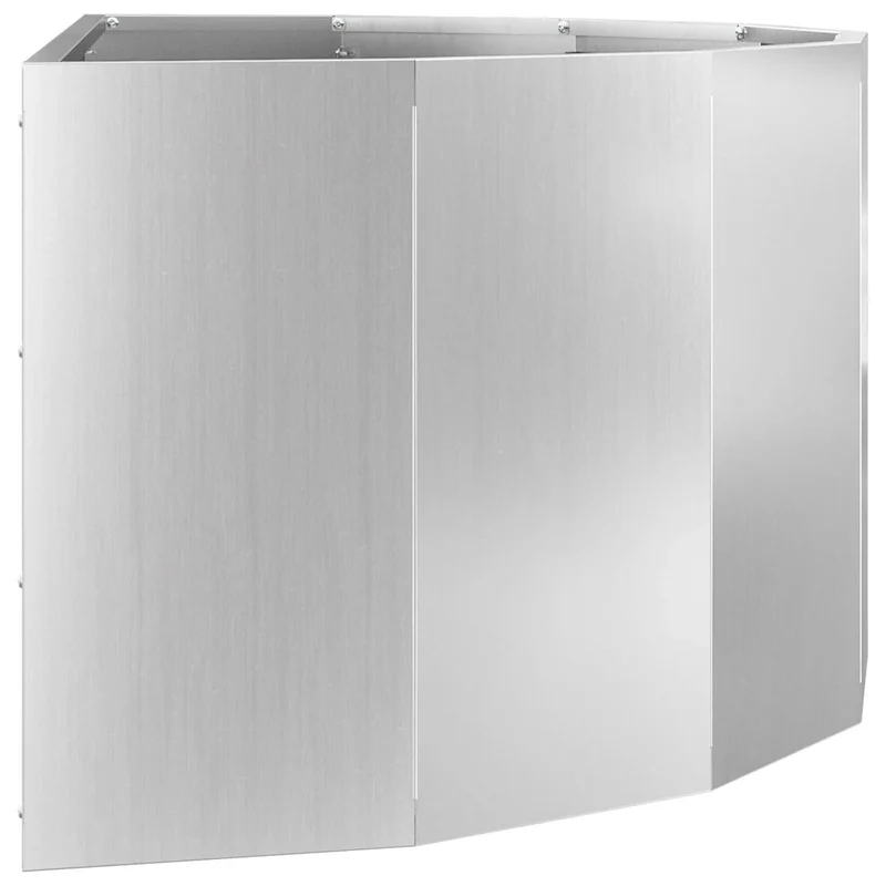 Jardinière demi-ronde moderne extérieure 90 x 45 x 35 cm design esthétique en acier galvanisé argent 02_0052934