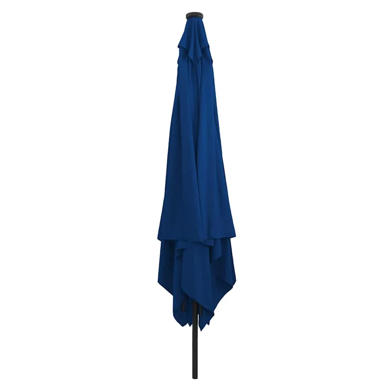 Parasol de jardin pliable moderne 295 x 295 x 245 cm avec lumières LED ambiance cosy en polyester azur 02_0058810