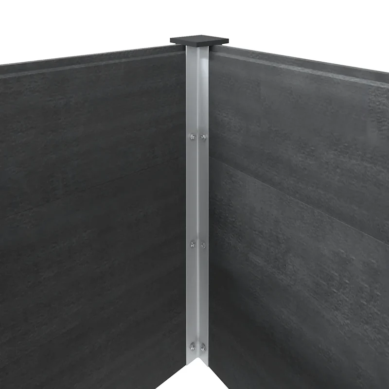 Lot de 1 plate-forme surélevée de jardin 300 x 50 x 54 cm résistante aux intempéries design moderne en WPC gris 02_0046555