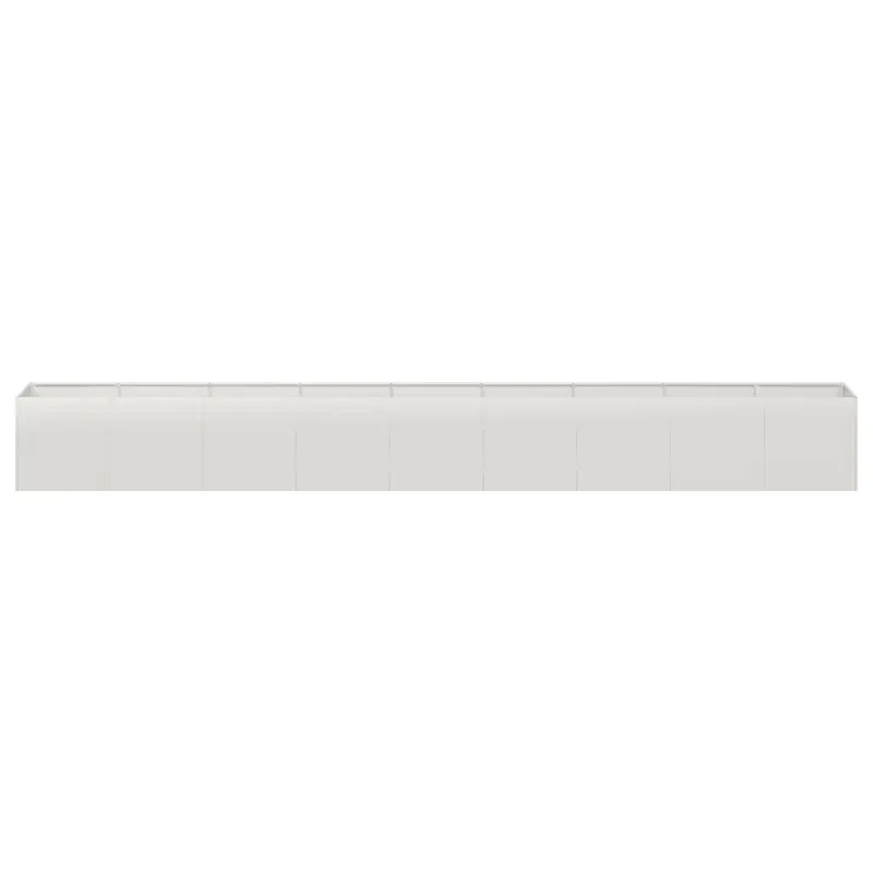 Jardinière moderne 360 x 40 x 40 cm matériau durable jardin balcon finition élégante en acier inoxydable 02_0051489
