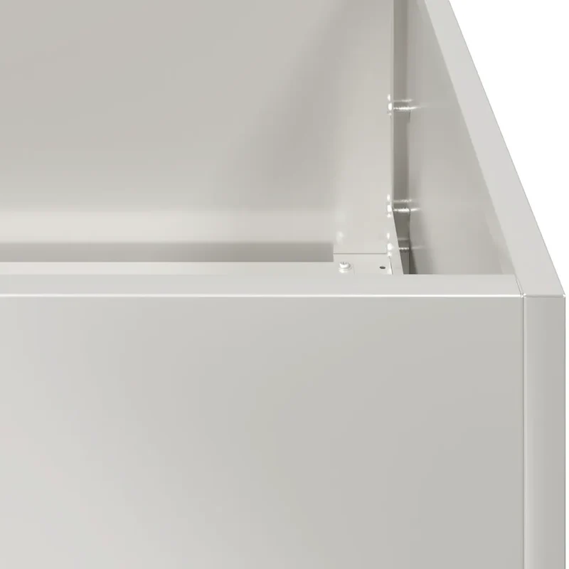 Jardinière moderne 360 x 40 x 40 cm matériau durable jardin balcon finition élégante en acier inoxydable 02_0051489