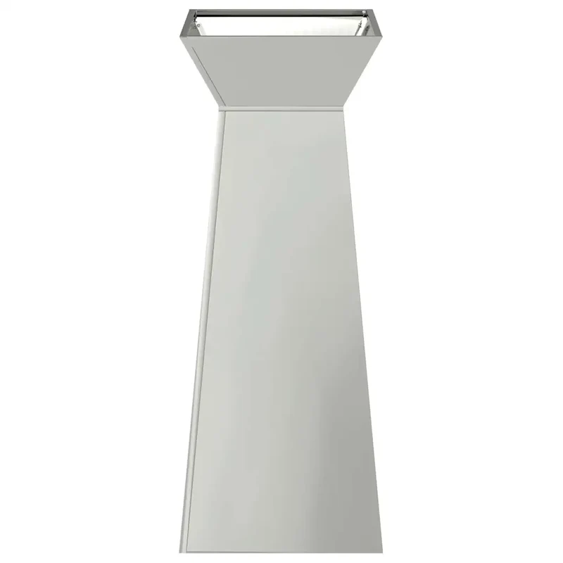 Jardinière à pilier moderne durable extérieur 40 x 40 x 100 cm en matériau argent 02_0052420