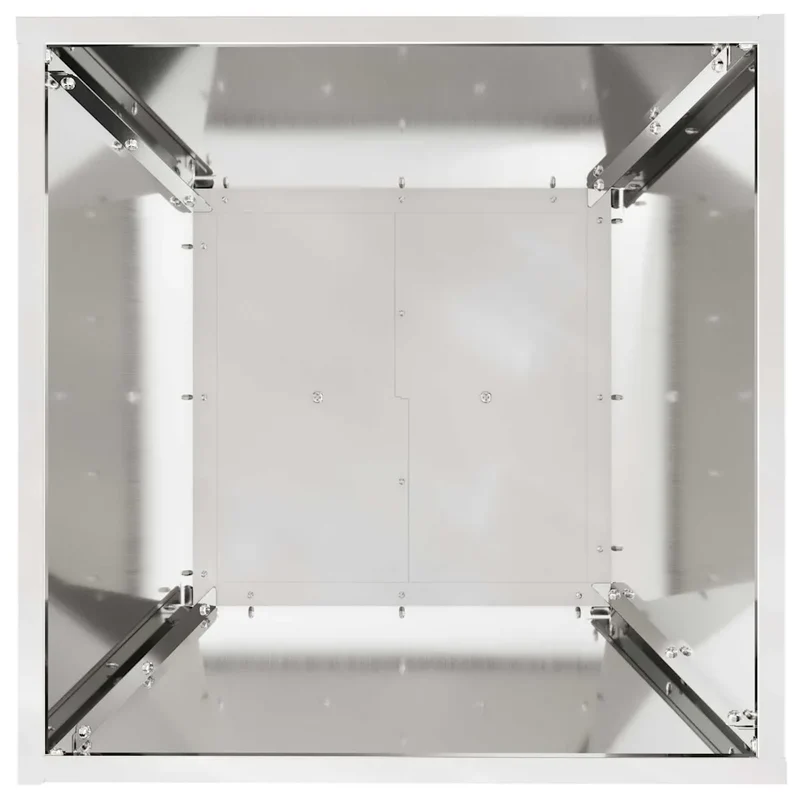 Jardinière à pilier moderne durable extérieur 40 x 40 x 100 cm en matériau argent 02_0052420
