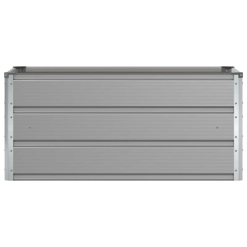 Jardinière moderne extérieure design industriel 100 x 50 x 45 cm en acier galvanisé gris clair 02_0059196