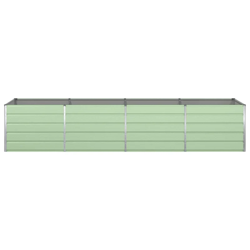Jardinière moderne en acier galvanisé 195 x 100 x 45 cm pour un jardin esthétique et fonctionnel en acier vert pastel 02_0059291