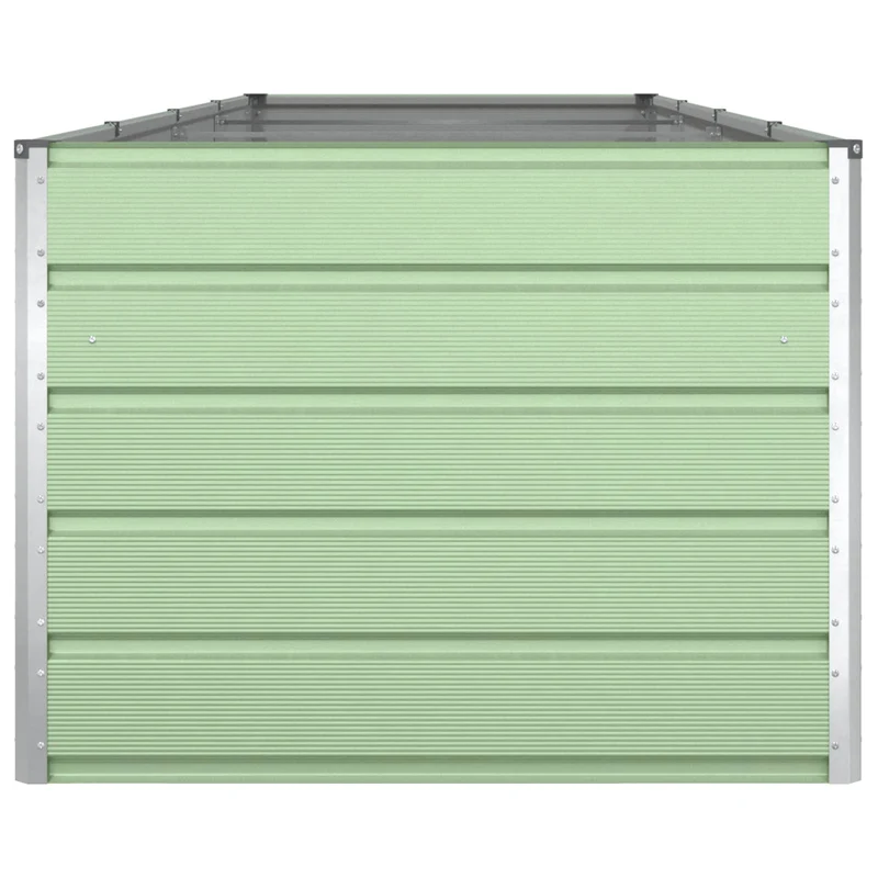 Jardinière moderne en acier galvanisé 195 x 100 x 45 cm pour un jardin esthétique et fonctionnel en acier vert pastel 02_0059291