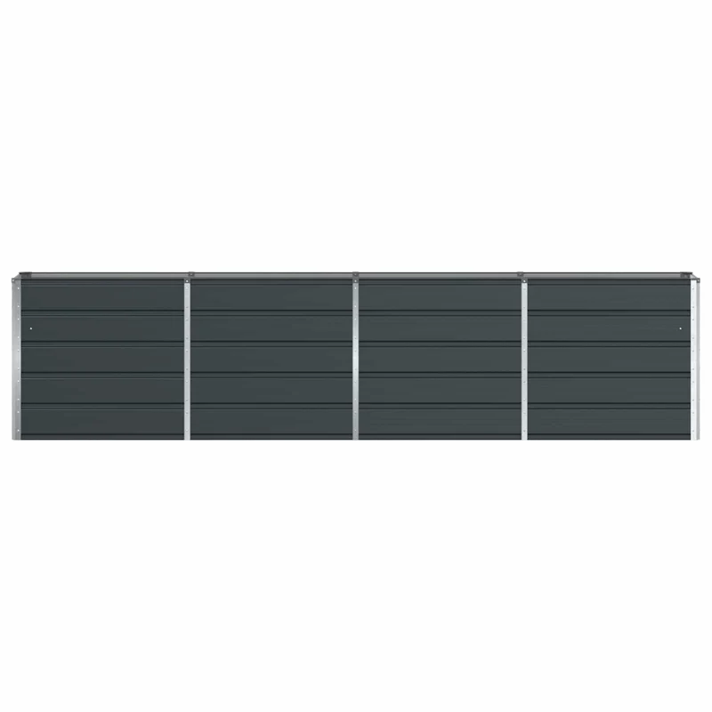 Jardinière moderne anthracite 160 x 40 x 75 cm design élégant et solide usage extérieur en acier anthracite 02_0059224