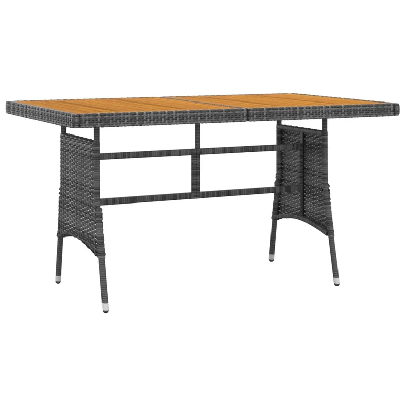 Mobilier à dîner d'extérieur 5 pièces résine tressée gris 02_0014663
