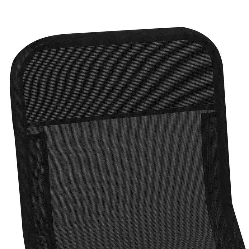 Chaises longues transat pliables 2 pices textilène noir 02_0011951